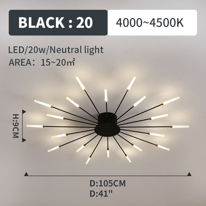 Hot sale fireworks led Chandelier For Living Room Bedroom Home chandelier Modern Led Ceiling Chandelier Lamp Lighting chandelier