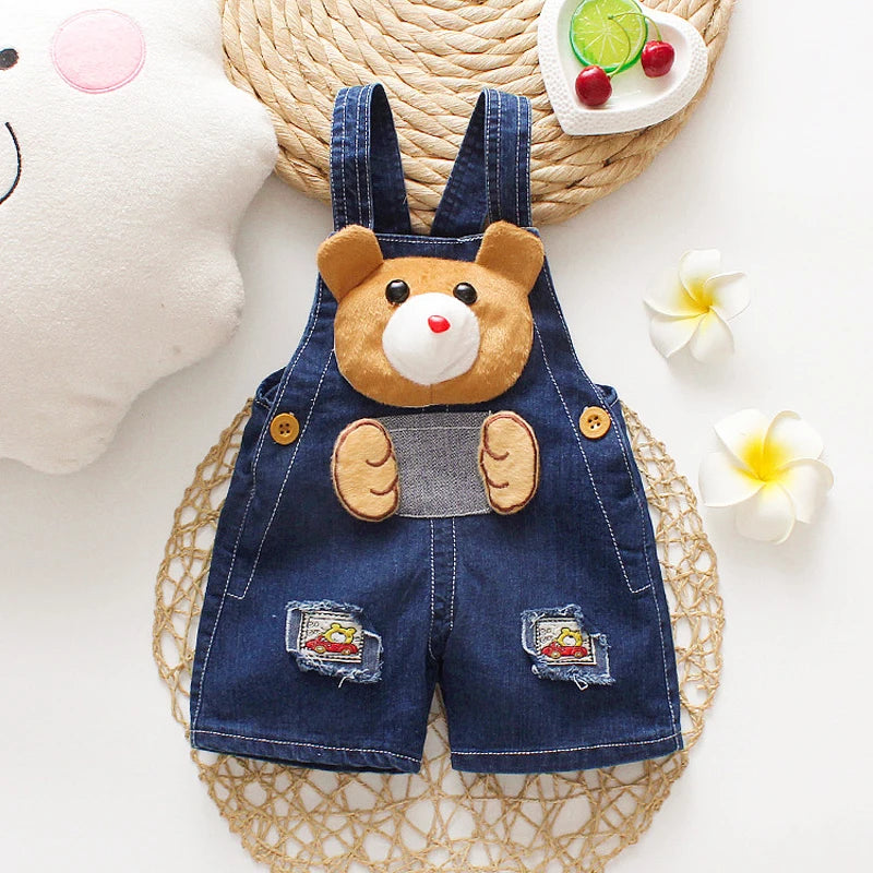IENENS Summer Kids Baby Boys Jumper Pants Denim Shorts Jeans Overalls Toddler Infant Girl Playsuit Clothes Clothing Trousers