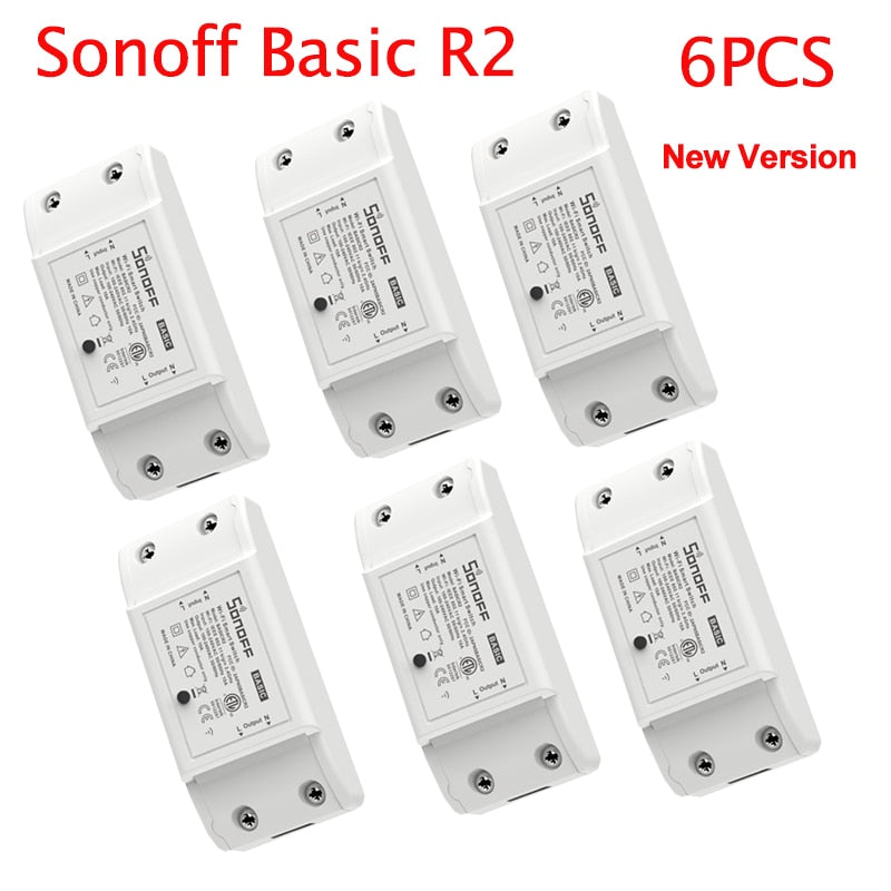 Sonoff Basic R2 Smart Home Wifi Switch Wireless Remote Control Light Timer Switch DIY Modules via Ewelink APP Work with Alexa