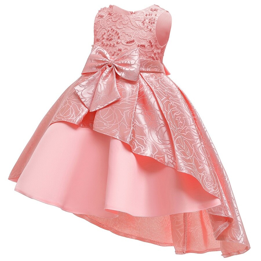 Girl clothes trail wedding dress for Girls Dresses Princess birthday party bow tutu costume