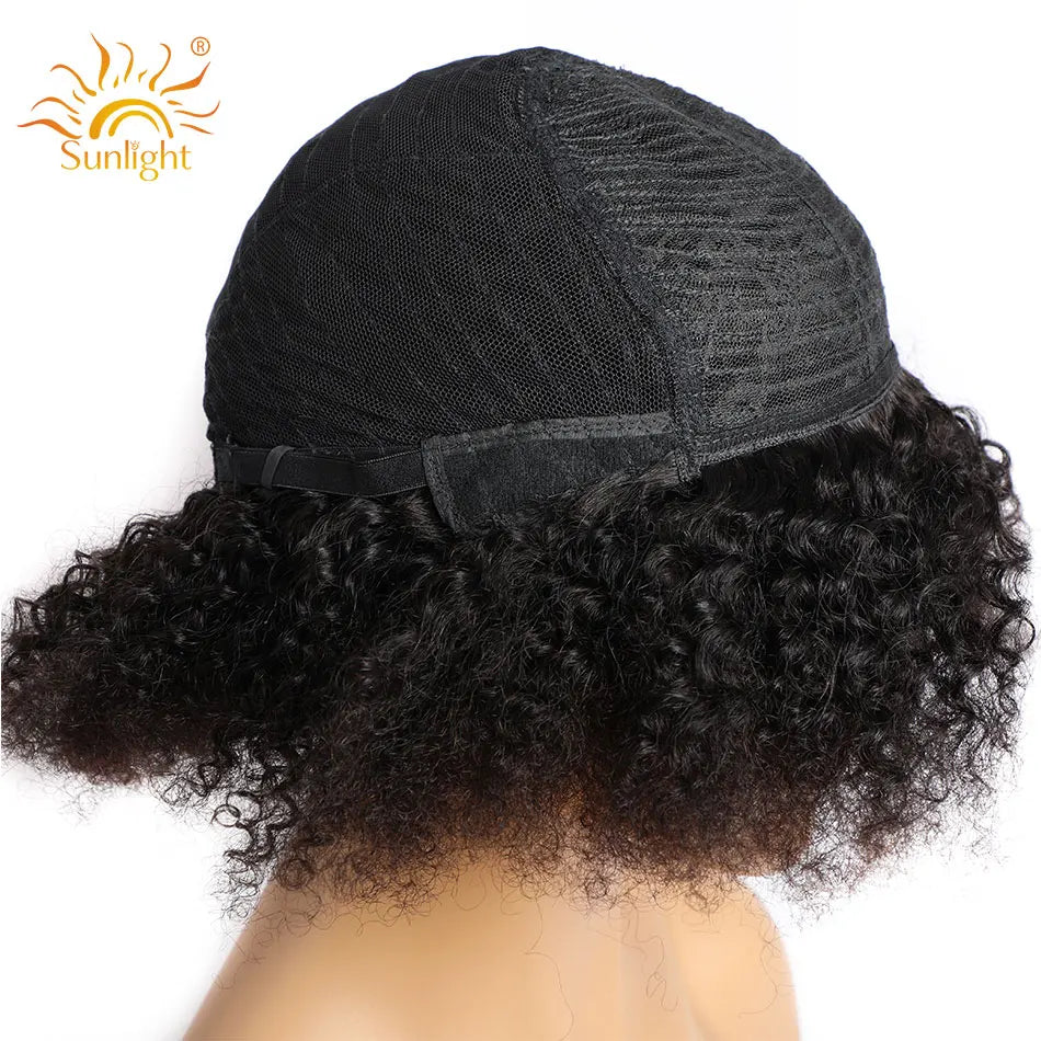 Afro Kinky Curly Wigs Full Brazilian Short Human Wig