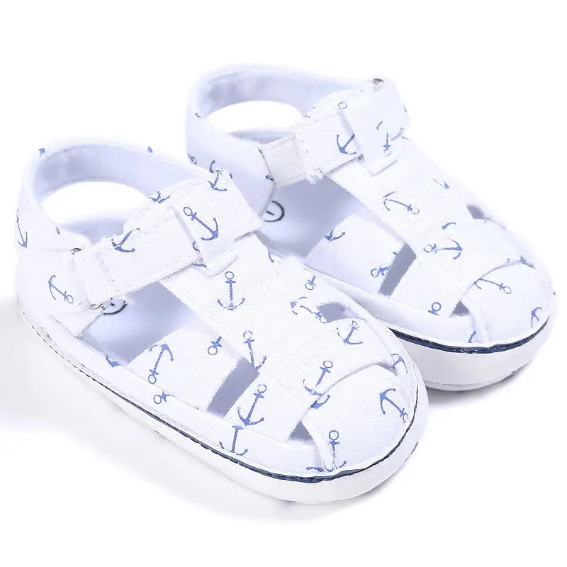 Newborn Infant Baby Girls Boys Sandal Shoes Cotton Print 0-18M