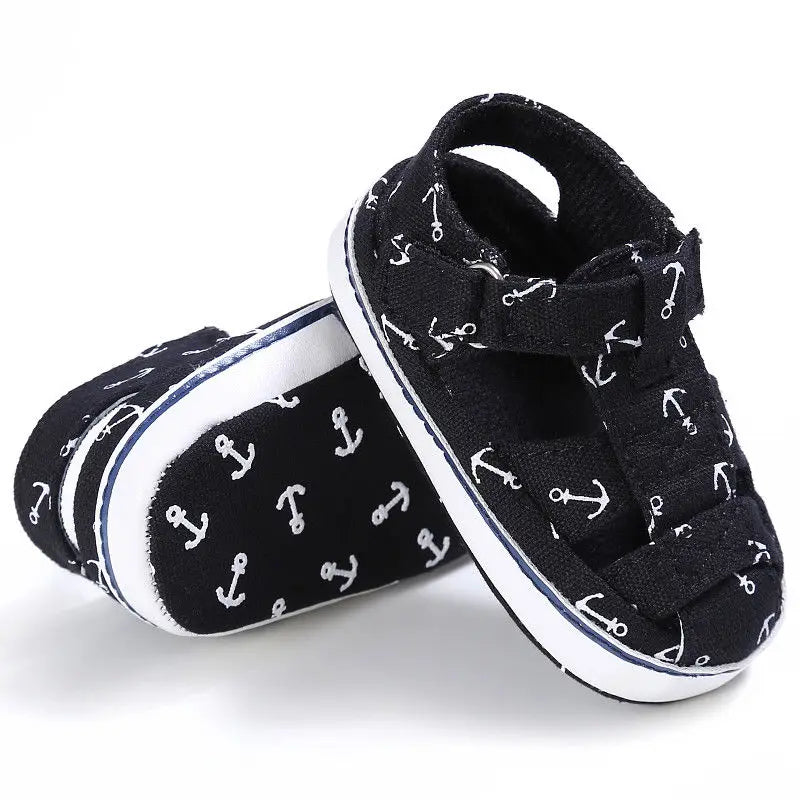 Newborn Infant Baby Girls Boys Sandal Shoes Cotton Print 0-18M