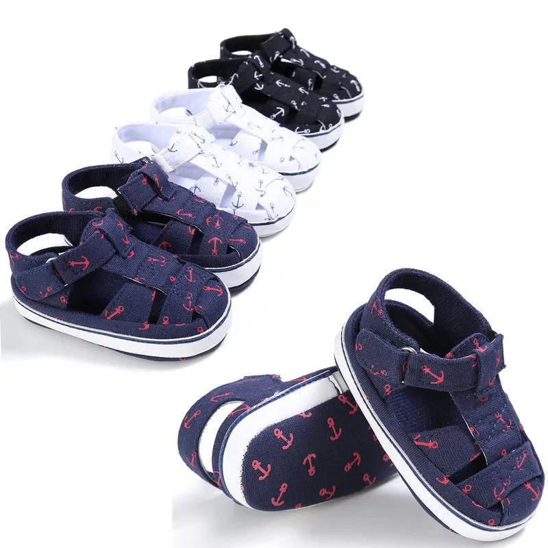 Newborn Infant Baby Girls Boys Sandal Shoes Cotton Print 0-18M