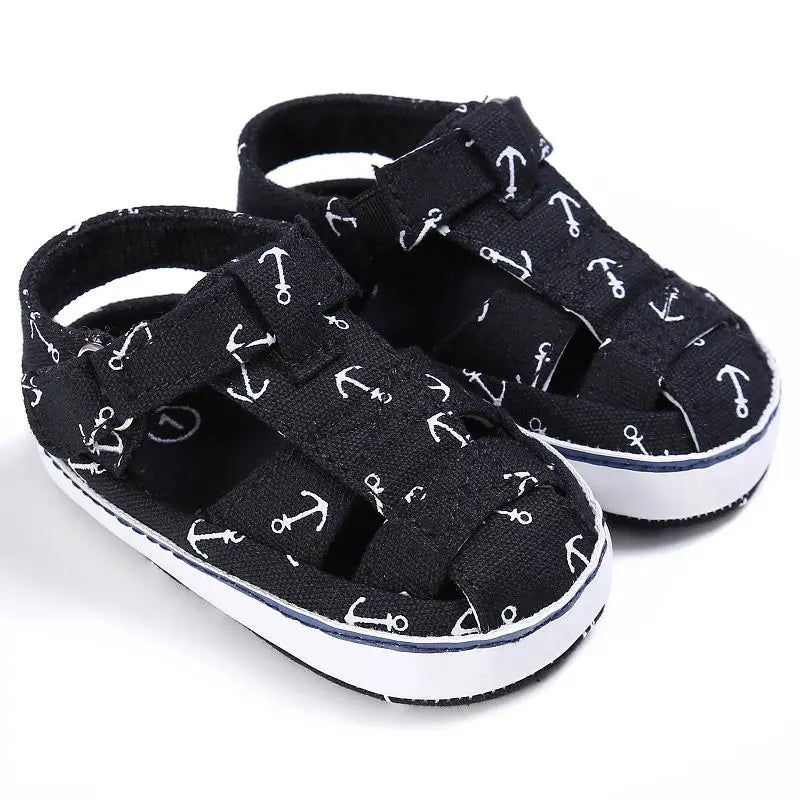 Newborn Infant Baby Girls Boys Sandal Shoes Cotton Print 0-18M