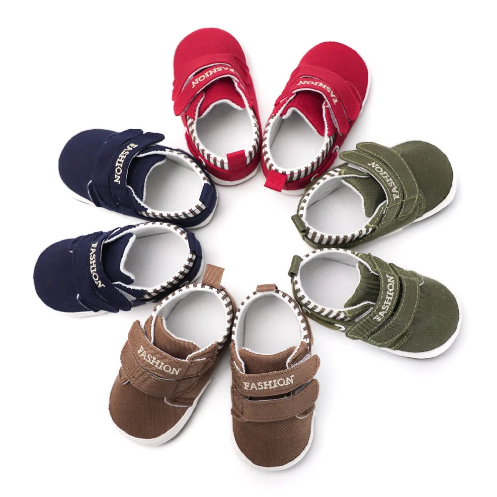 Infant Baby Boy Girl Shoes Canvas Cotton Anti-slip Sole Soft Sneaker First Walkers Moccasins Shoes