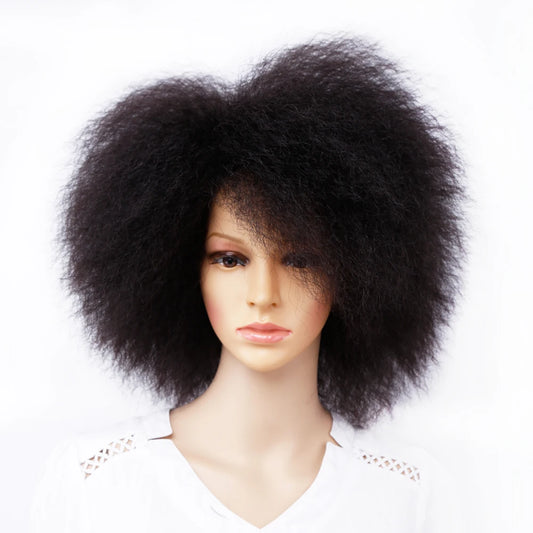 Amir Synthetic Kinky Curly Wig Short Afro Wigs Black Brown Red Color 6inch Short Wig for Women