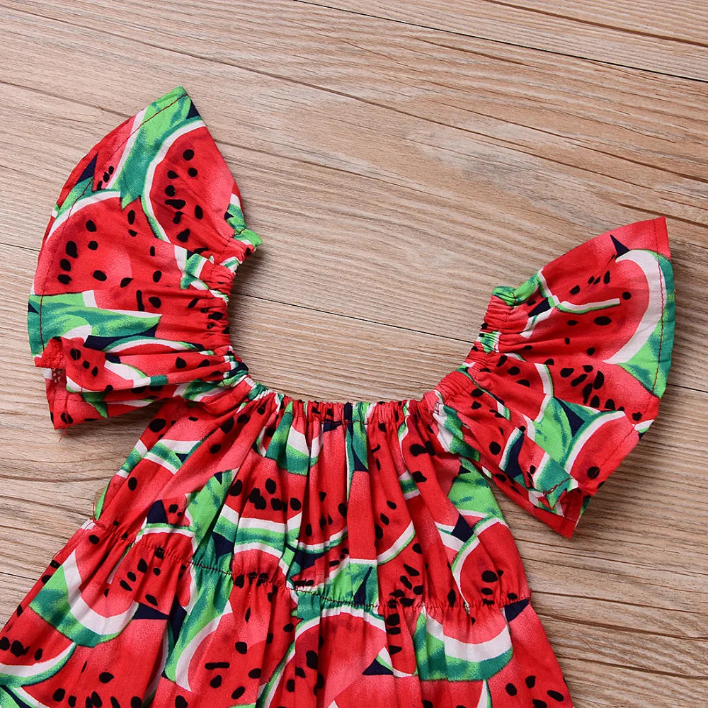 Baby Girls Watermelon Printed Sleeveless Bodysuit