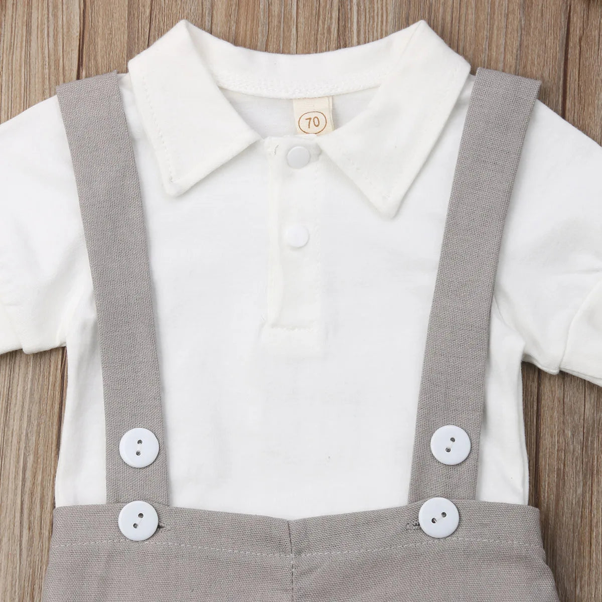 Toddler Boys Clothing Set Newborn Gentleman Suit Kids Short Sleeve Shirt+Suspender Shorts+Bow Tie 3Pcs Casual Summer Clothes