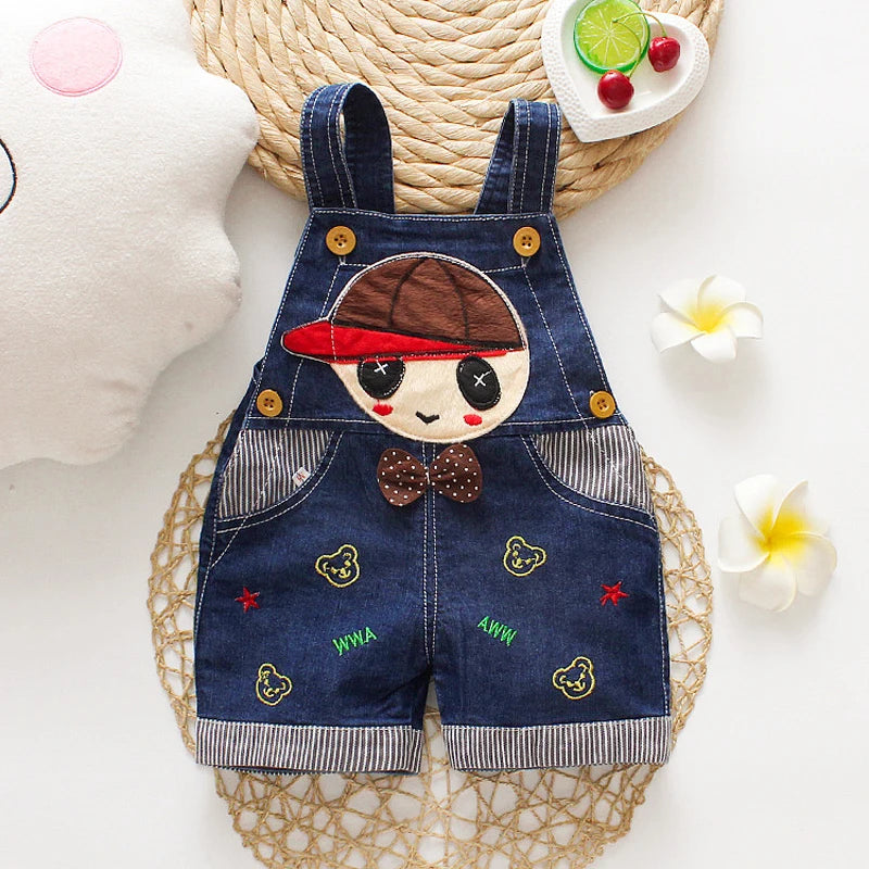 IENENS Summer Kids Baby Boys Jumper Pants Denim Shorts Jeans Overalls Toddler Infant Girl Playsuit Clothes Clothing Trousers