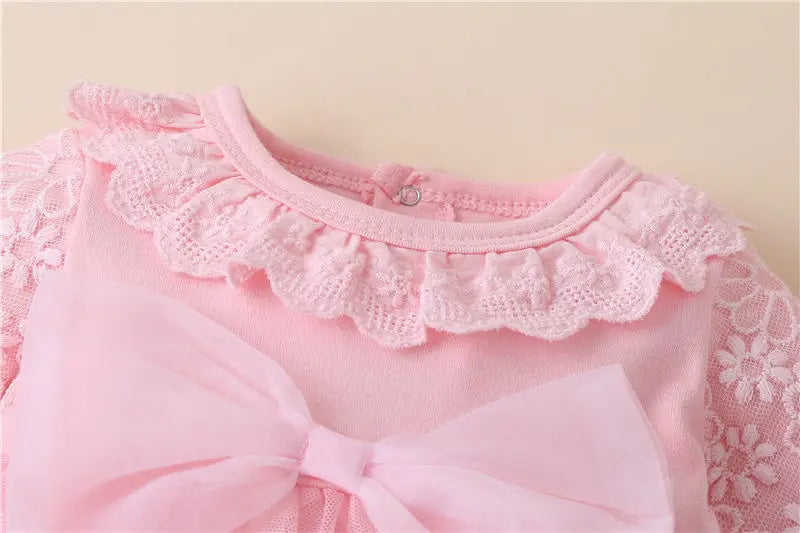 Newborn Baby Girl Dresses Clothes For 0-3 Month Set Party Birthday Dress Outfits 0-1 Years Shoes Tights & Long Socks Christening