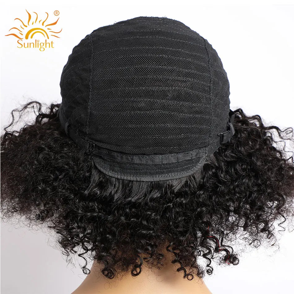 Afro Kinky Curly Wigs Full Brazilian Short Human Wig