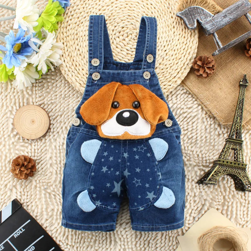 IENENS Summer Kids Baby Boys Jumper Pants Denim Shorts Jeans Overalls Toddler Infant Girl Playsuit Clothes Clothing Trousers