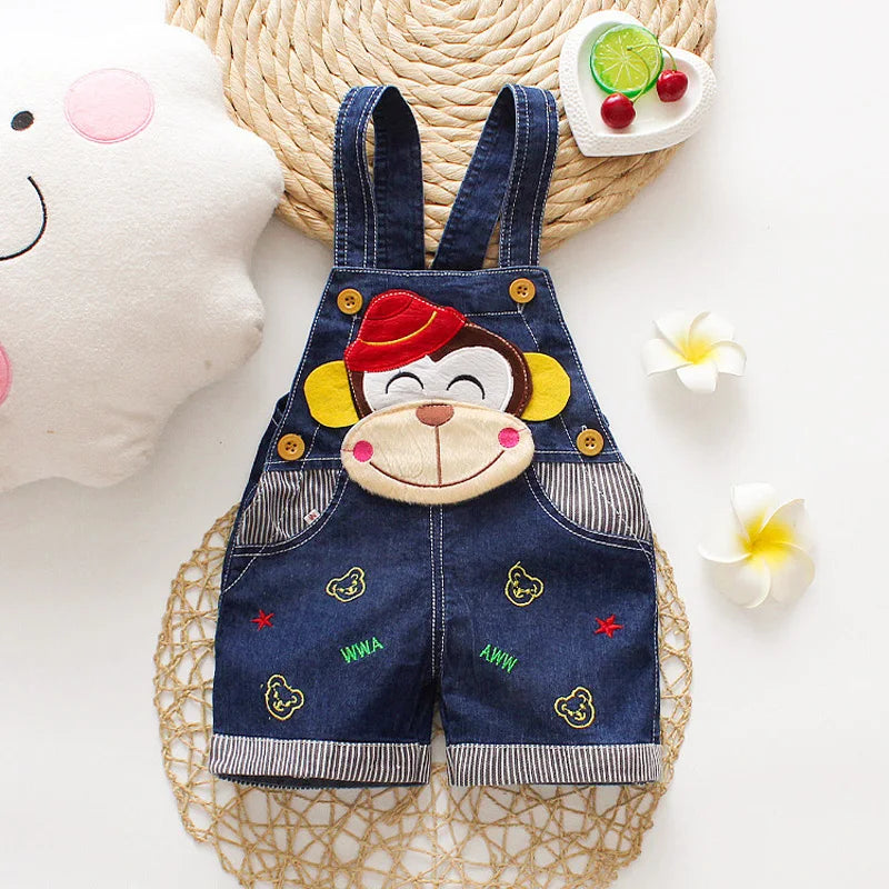 IENENS Summer Kids Baby Boys Jumper Pants Denim Shorts Jeans Overalls Toddler Infant Girl Playsuit Clothes Clothing Trousers
