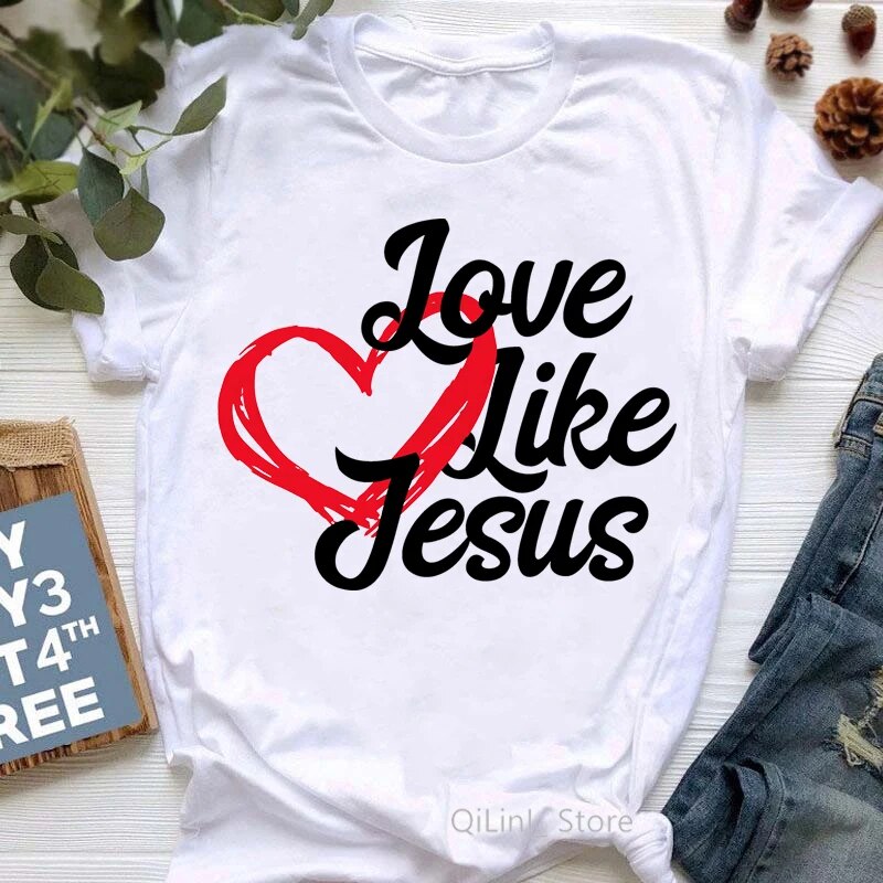 All My Hope Is In Jesus Graphic Print T-Shirt Women