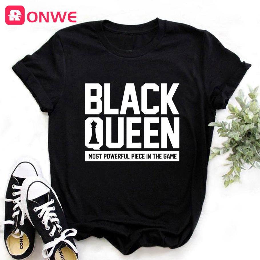 African Lady Women Tee Black Girl History Month T-shirt Melanin Top-tee shirt-Top Super Deals-T217F-Black-M-Free Item Online