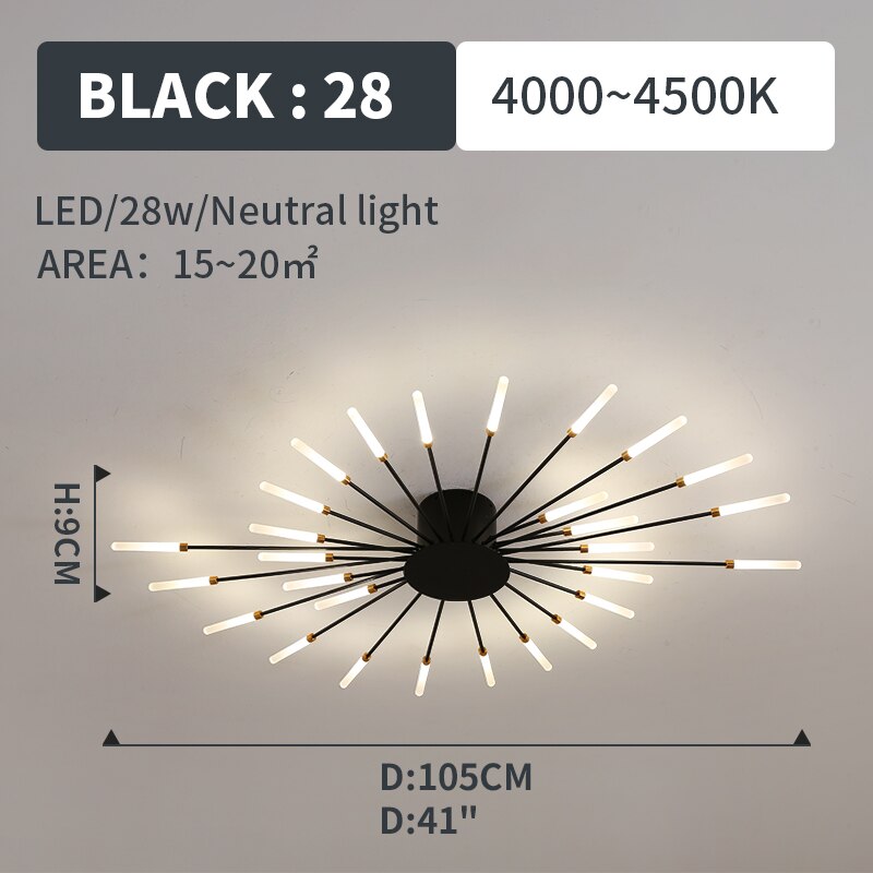 Hot sale fireworks led Chandelier For Living Room Bedroom Home chandelier Modern Led Ceiling Chandelier Lamp Lighting chandelier