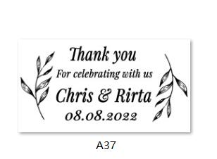 Custom Transparent Labels, Wedding Labels