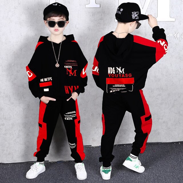 High Quality Boys Clothing Set Spring Autumn Kids Clothes Baby Boy Sports Suit Children Student Hip Hop Hoodie Pants Streetwear