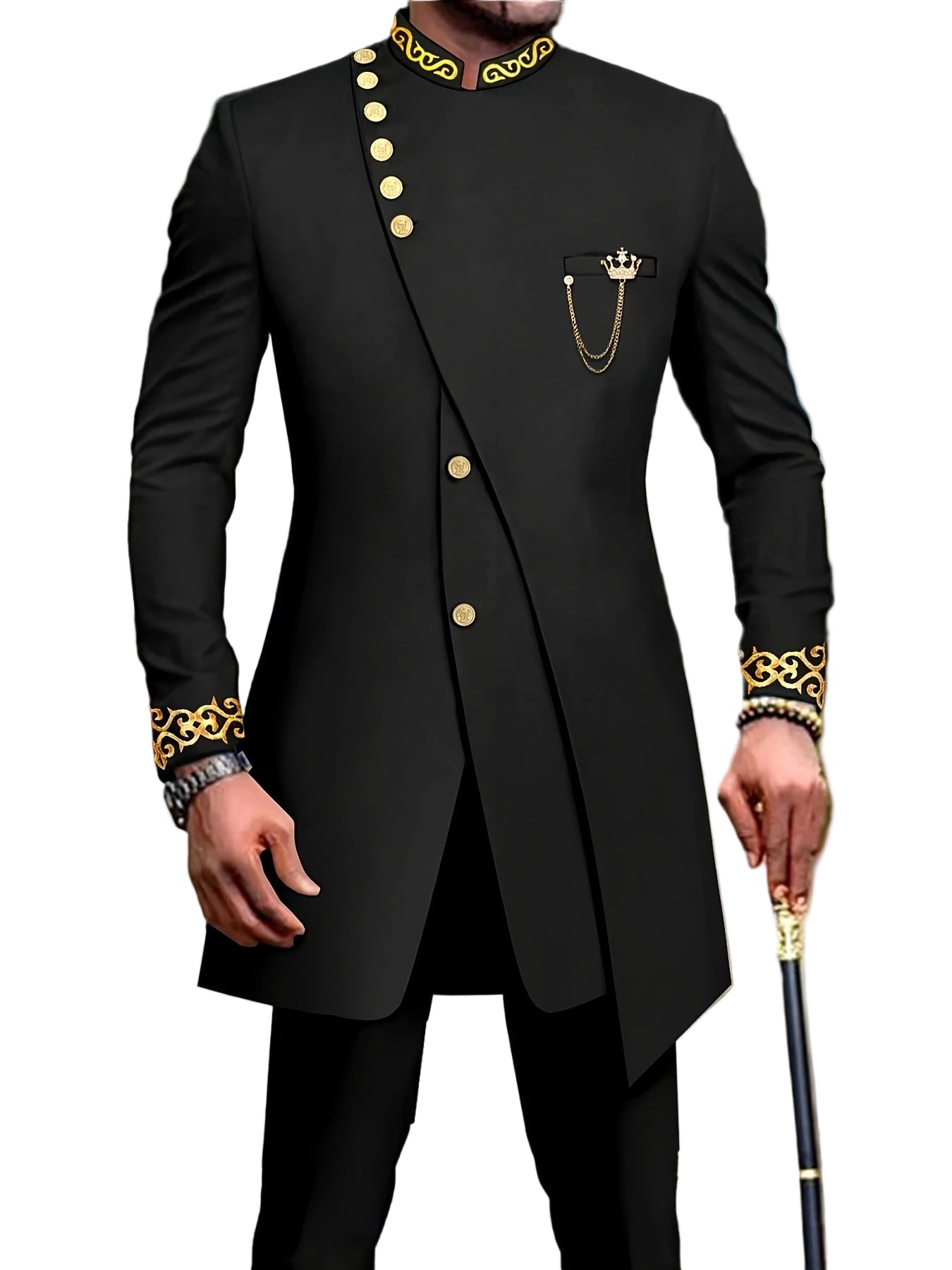 Men's Casual Long-sleeved Two-piece Suit