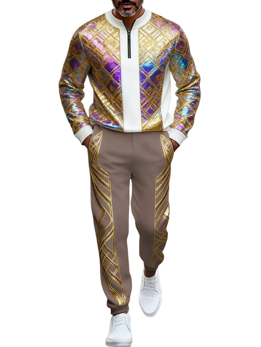 Men's Digital Print Two Piece Set