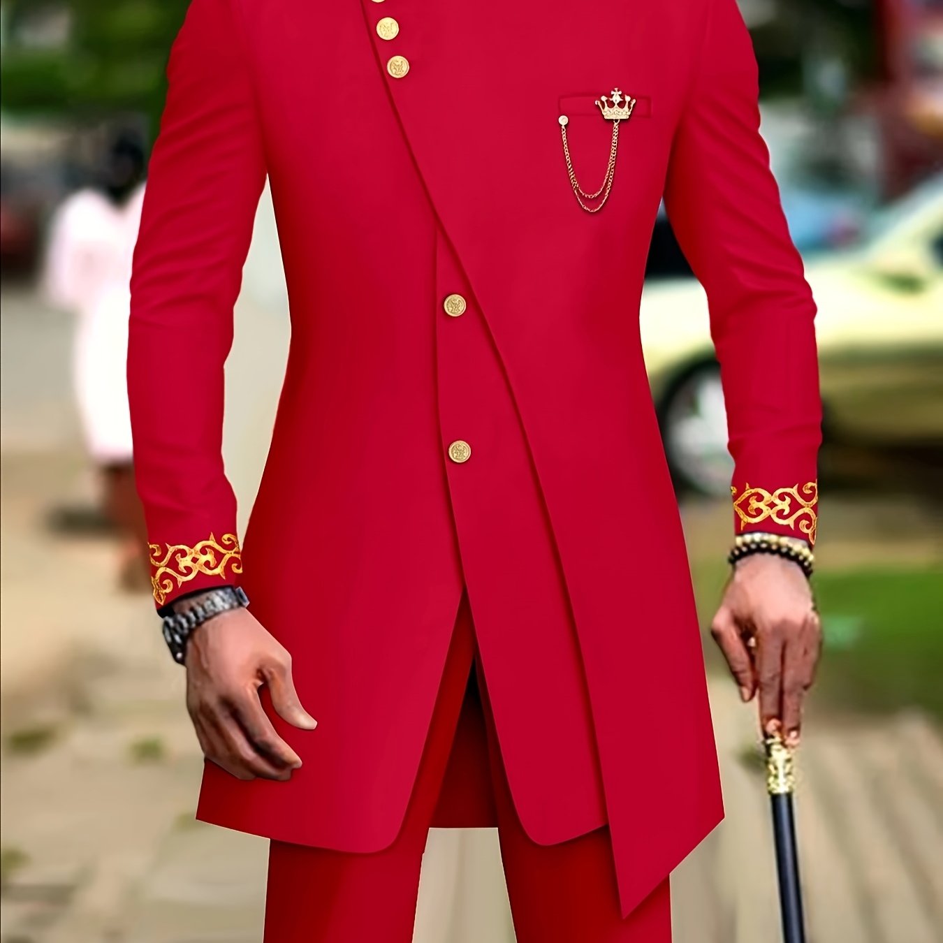 Men's Casual Long-sleeved Two-piece Suit