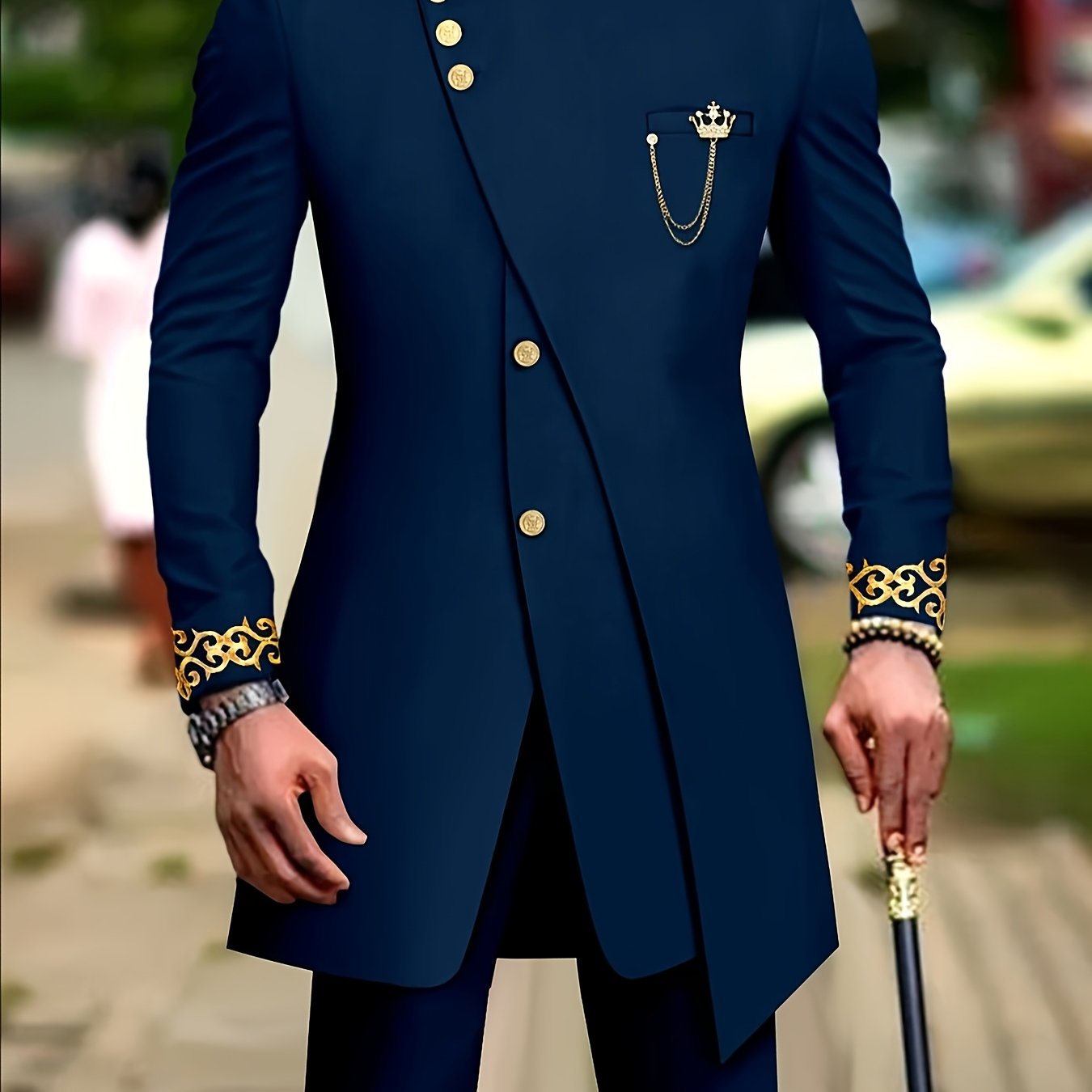 Men's Casual Long-sleeved Two-piece Suit