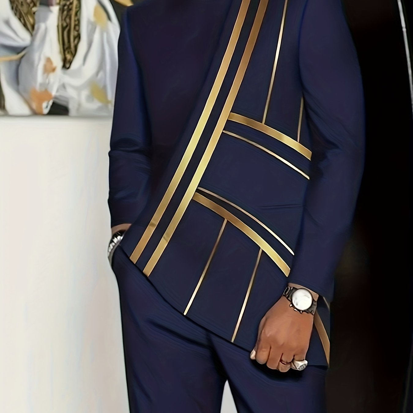 Men's Long-Sleeved Top and Pants Set