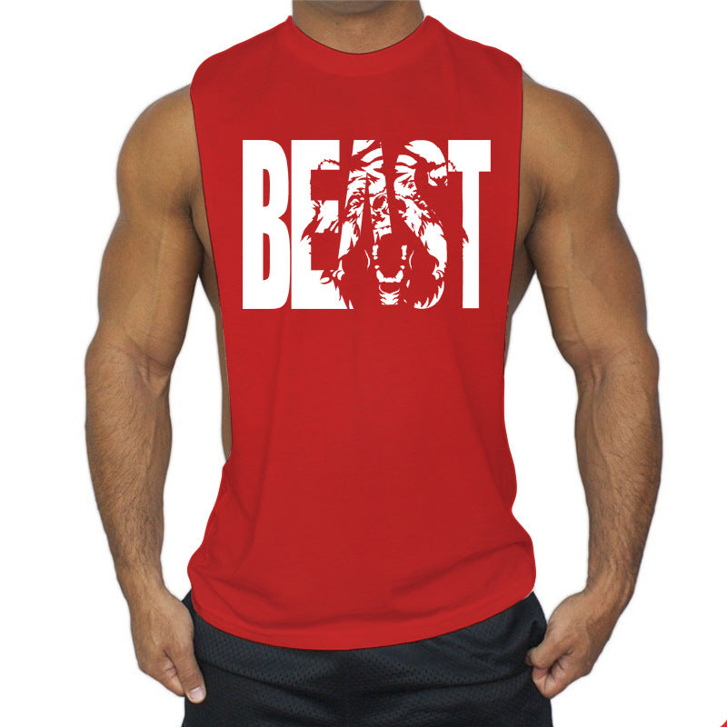 Sports Sling Sleeveless Fitness T-shirt Muscle Vest