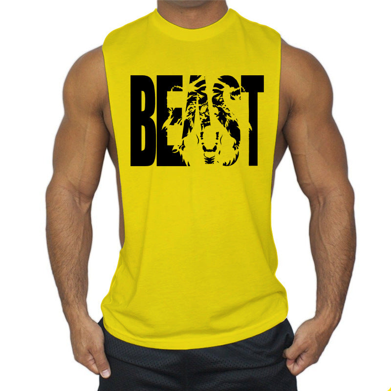 Sports Sling Sleeveless Fitness T-shirt Muscle Vest