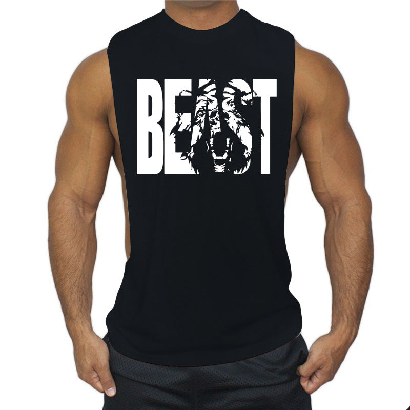 Sports Sling Sleeveless Fitness T-shirt Muscle Vest