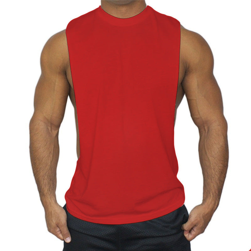 Basic Men's Sports Workout Sleeveless T-shirt Vest