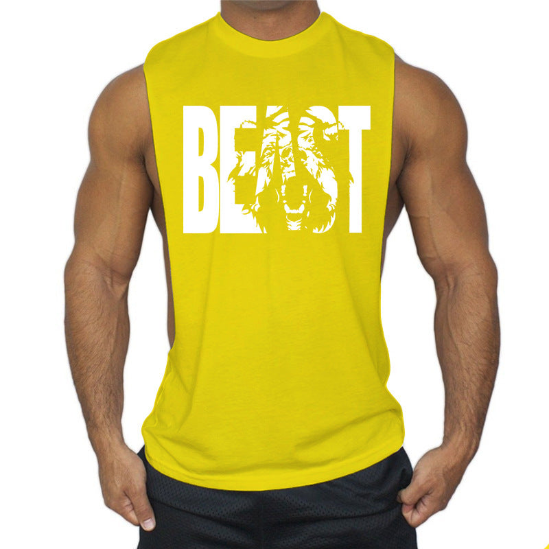 Sports Sling Sleeveless Fitness T-shirt Muscle Vest