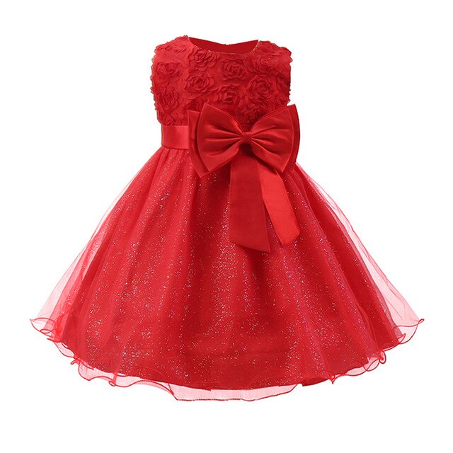 OLOME Evening Dress for Girls Rose Wedding Children Clothing Summer Baby Skirt Classical Prom Costume Kids Formal Garment