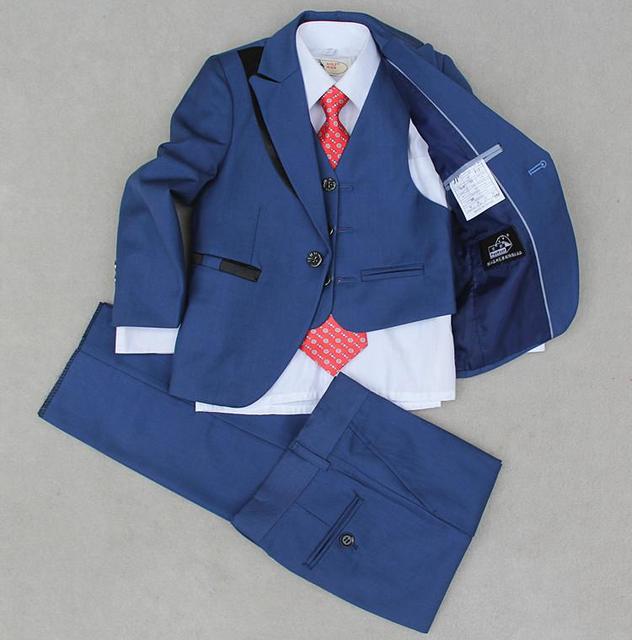 Piano Costumes Jacket Wedding boys  Dress Suit 4 Pieces set high quality jacket+vest+pants +bow tie size 2years -12 years