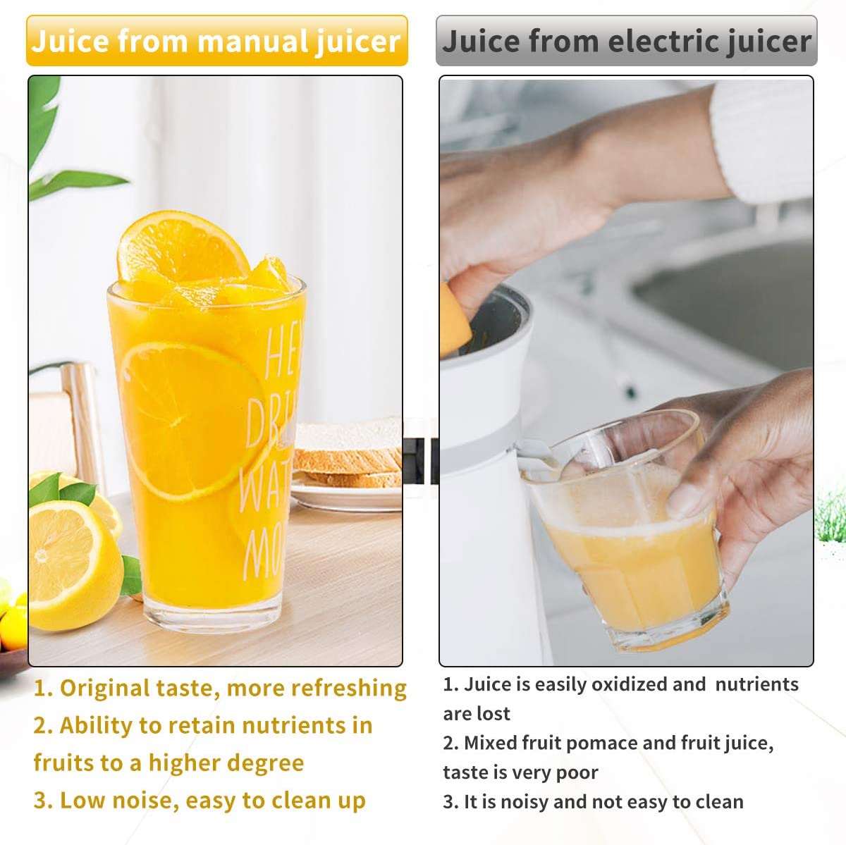 2set/3set/6set Manual Juice Squeezer Aluminum Alloy Hand Pressure Orange Juicer Pomegranate Lemon Squeezer Kitchen Accessories