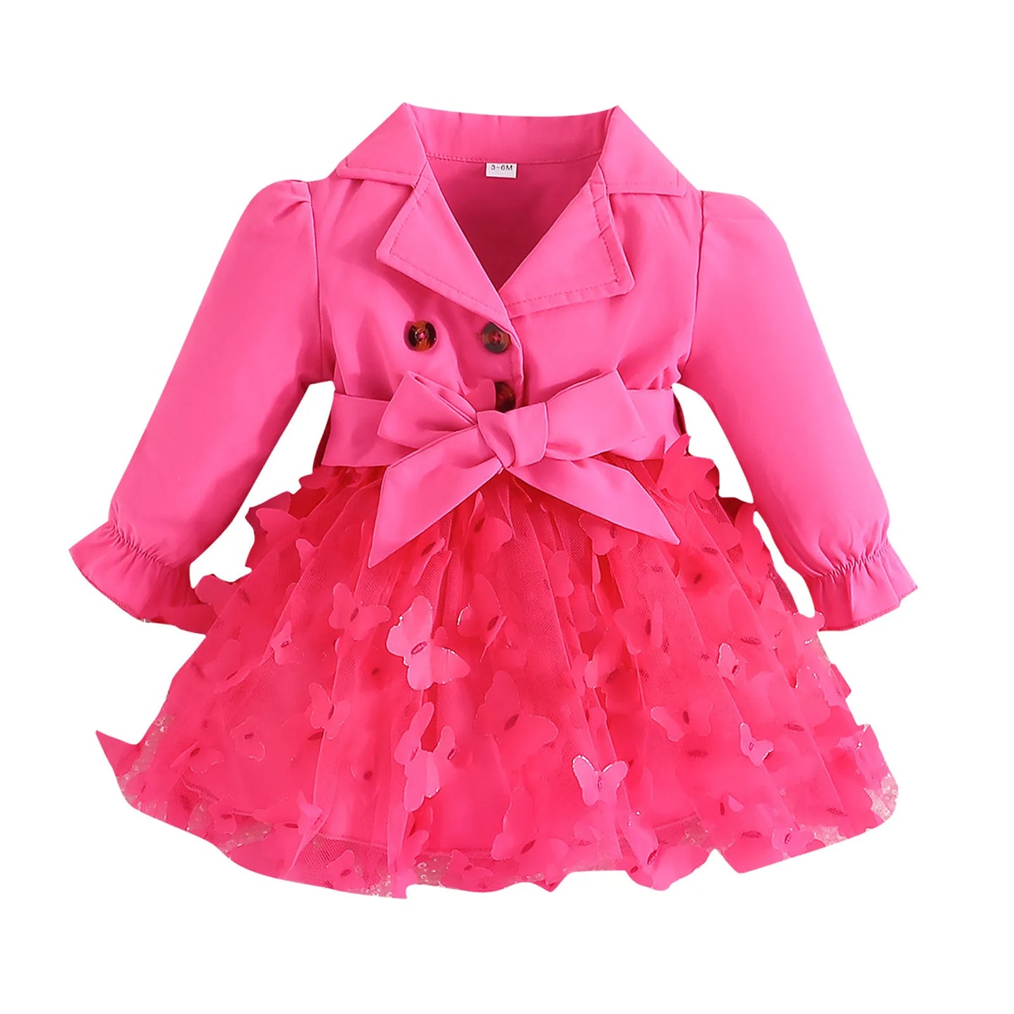 Newborn Suit Dress Little Princess Baby Lapel Kids Clothes