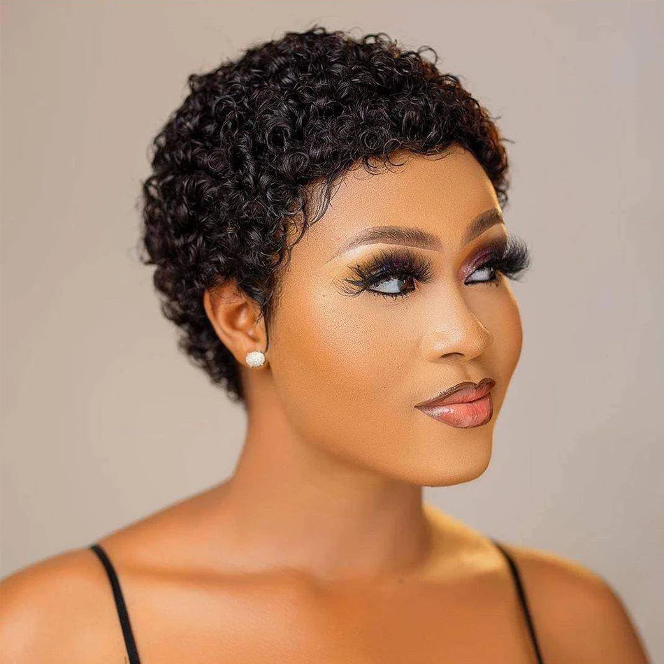 Kinky Curly Wigs Short Wigs Black Women Human Hair