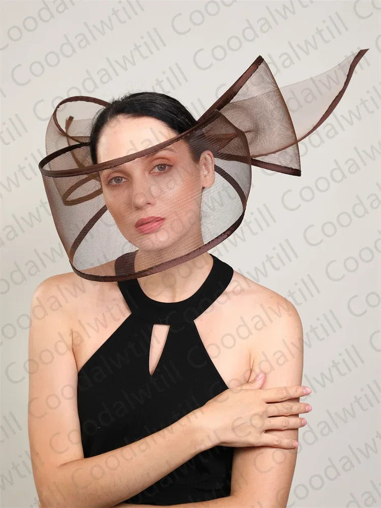 Halo Fascinator Hat Women Wedding Pillbox Elegant Hair Clip Church Ladies Party Headpiece Fashion Headwear