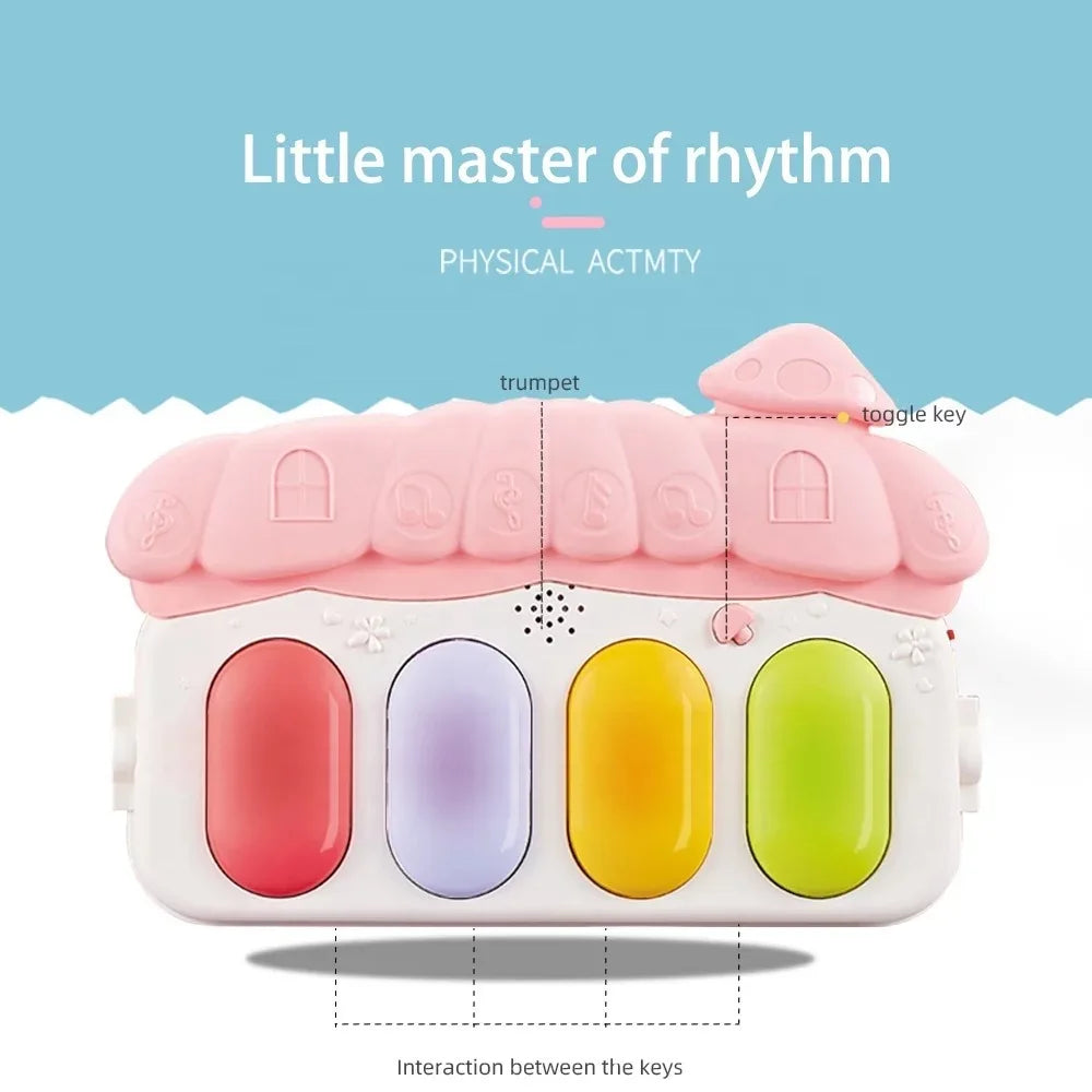 Baby Gym Music Playmat Toys 0-36 Months Newborn Baby Piano Game Mat Harmonium