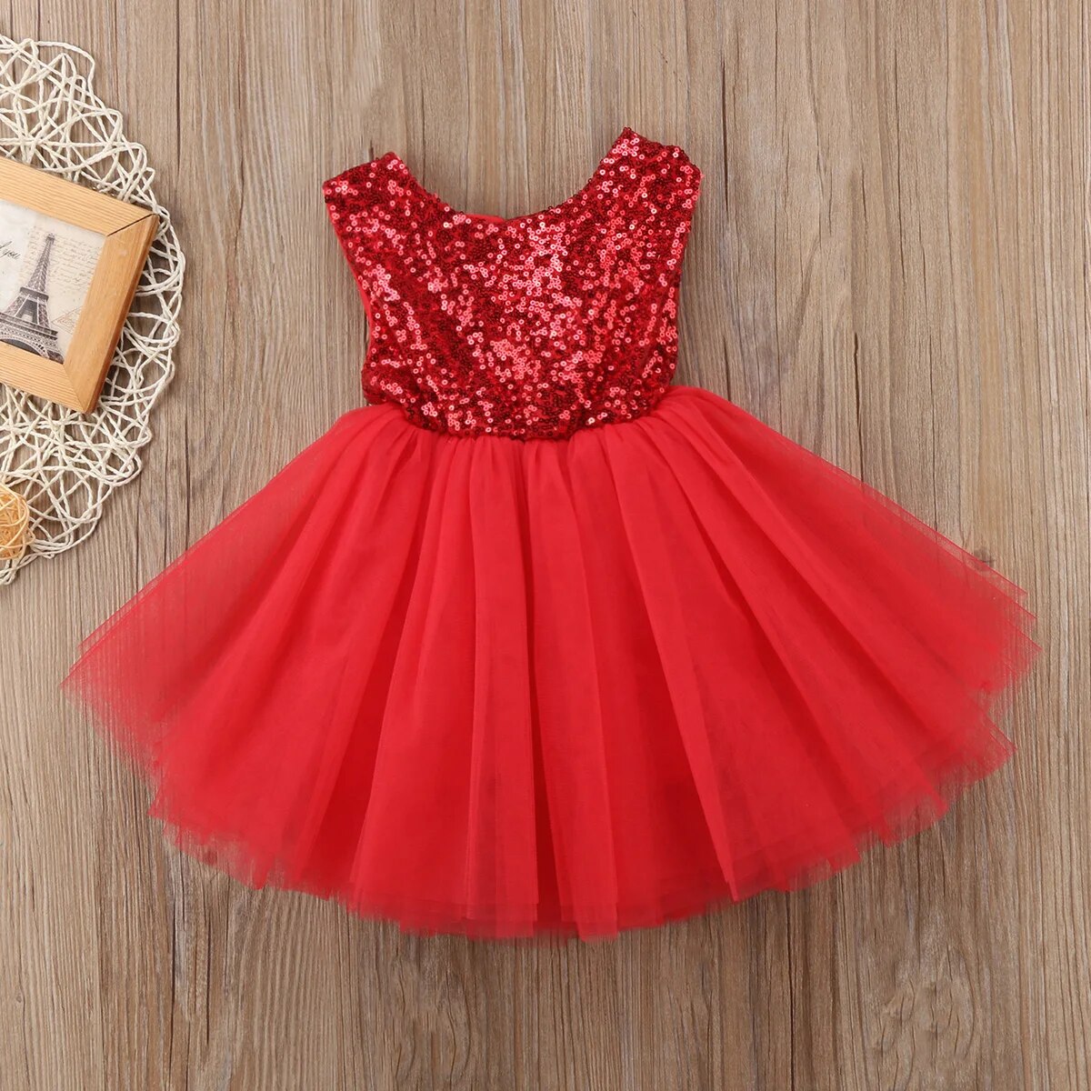 Toddler Girl Birthday Tulle Princess Pink Dress Baby Bowknot Dresses