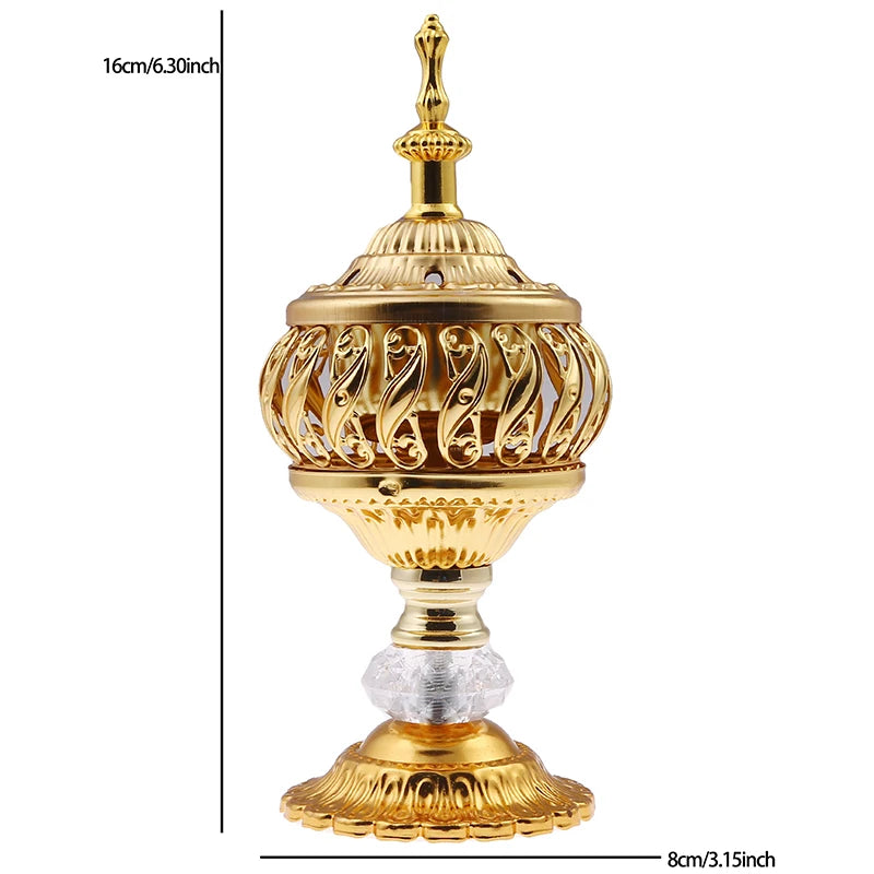 Incense Burner Holder Metal Censer Cone Arabian Stick Frankincense Aromatherapy Fragrance