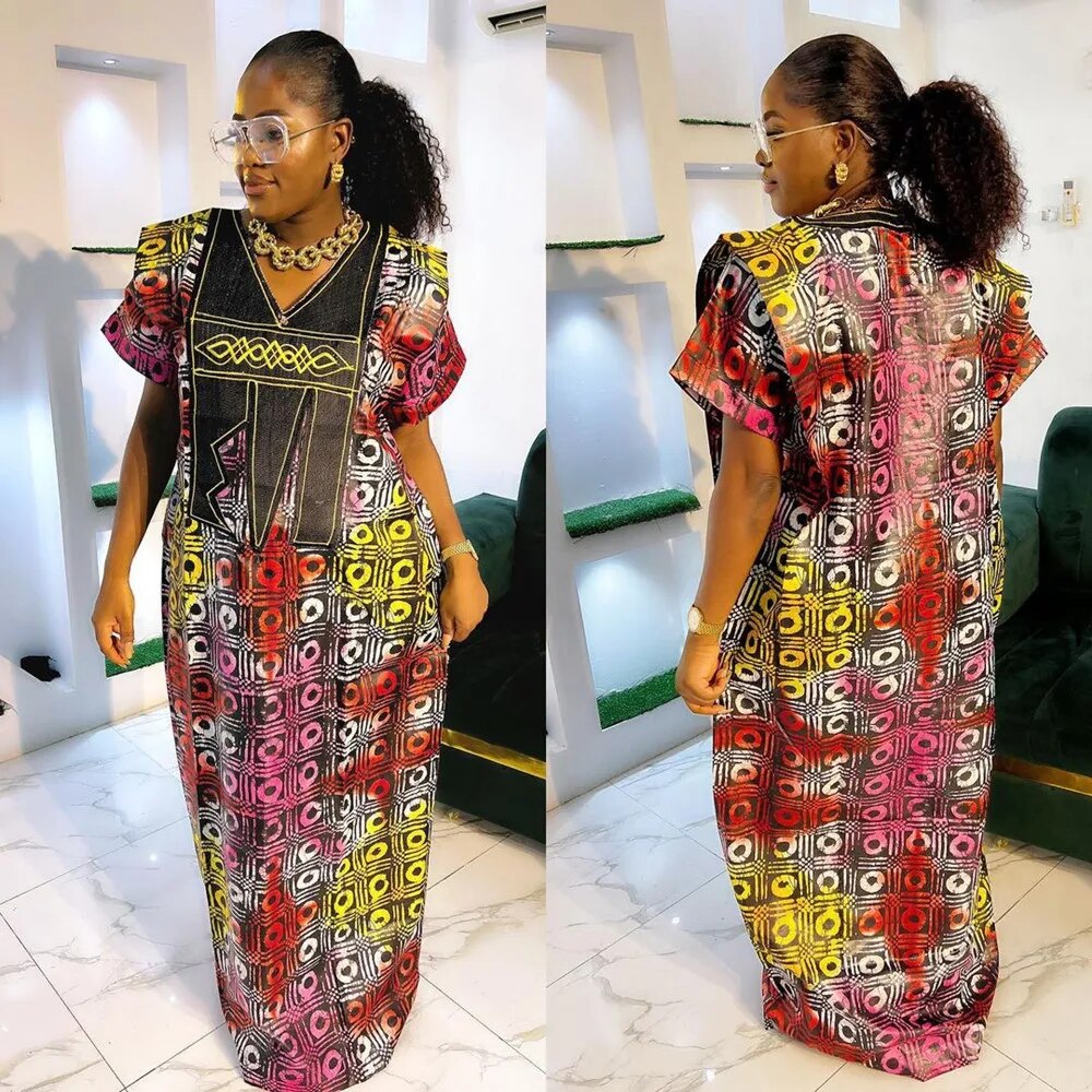 Fall Dresses Women Traditional Africa Clothing Dashiki Ankara Outfits Gown Abayas Robe Muslim Kaftan Maxi Boubou-long dress-Top Super Deals-Red-One Size-Free Item Online