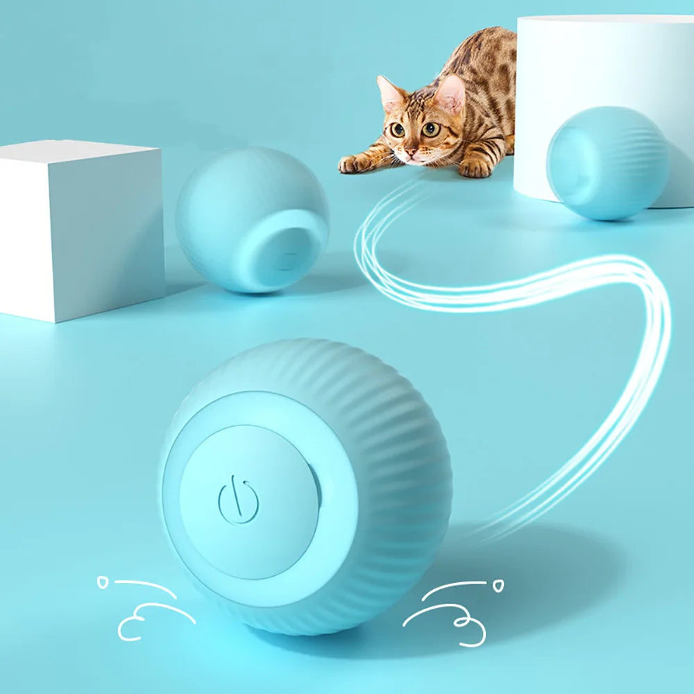 Cat Dog Toys Electronic Interactive Cat Interactive Ball Smart Cat Toy Indoor Automatic Rolling Magic Ball Cat Game Accessories