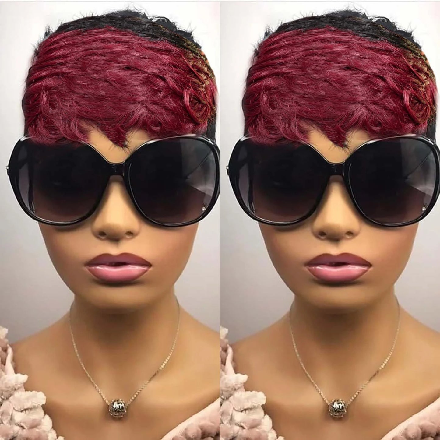 Pixie Cut Wig Short Layered Human Hair Wigs Brazilian Remy Hair Wigs Colorful For Women Full Machine Made Wigs