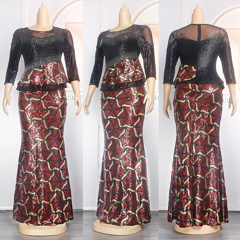 Plus Size African Party Long Dresses