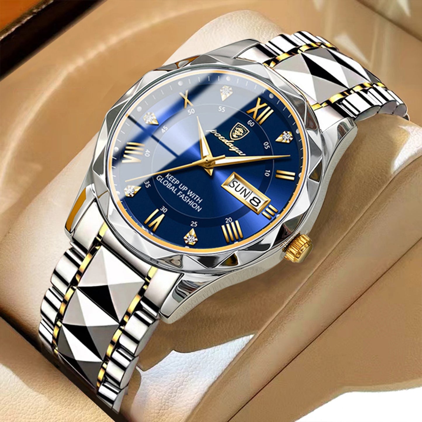 BeniSap Luxury Wristwatch Waterproof Men Watches Stainless Steel