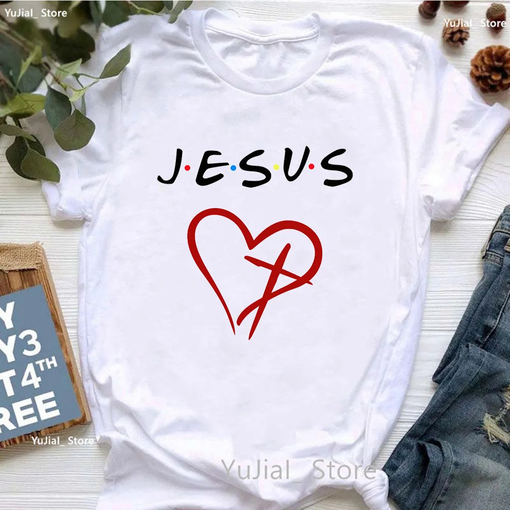 All My Hope Is In Jesus Graphic Print T-Shirt Women