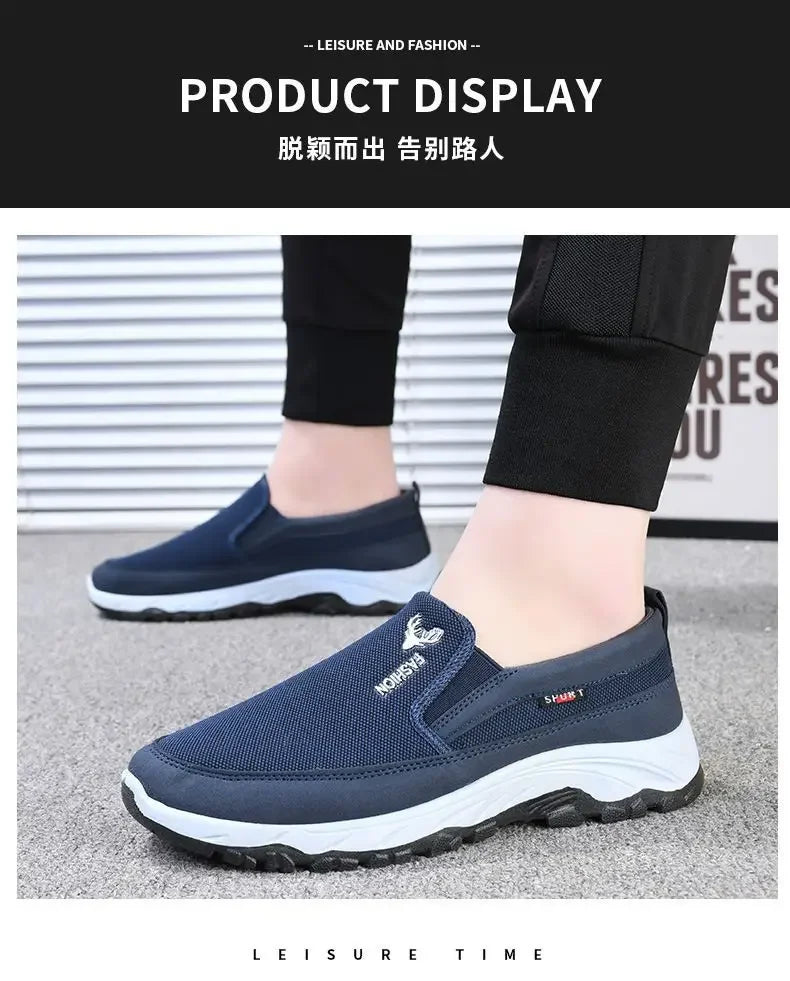 Men's Canvas Shoes with Soft Soles Casual Breathable Comfortable Men's Oxford Sneakers