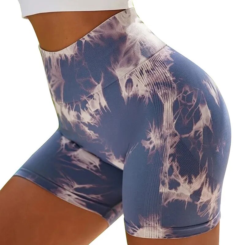 Tie dye Seamless Fitness Shorts Women